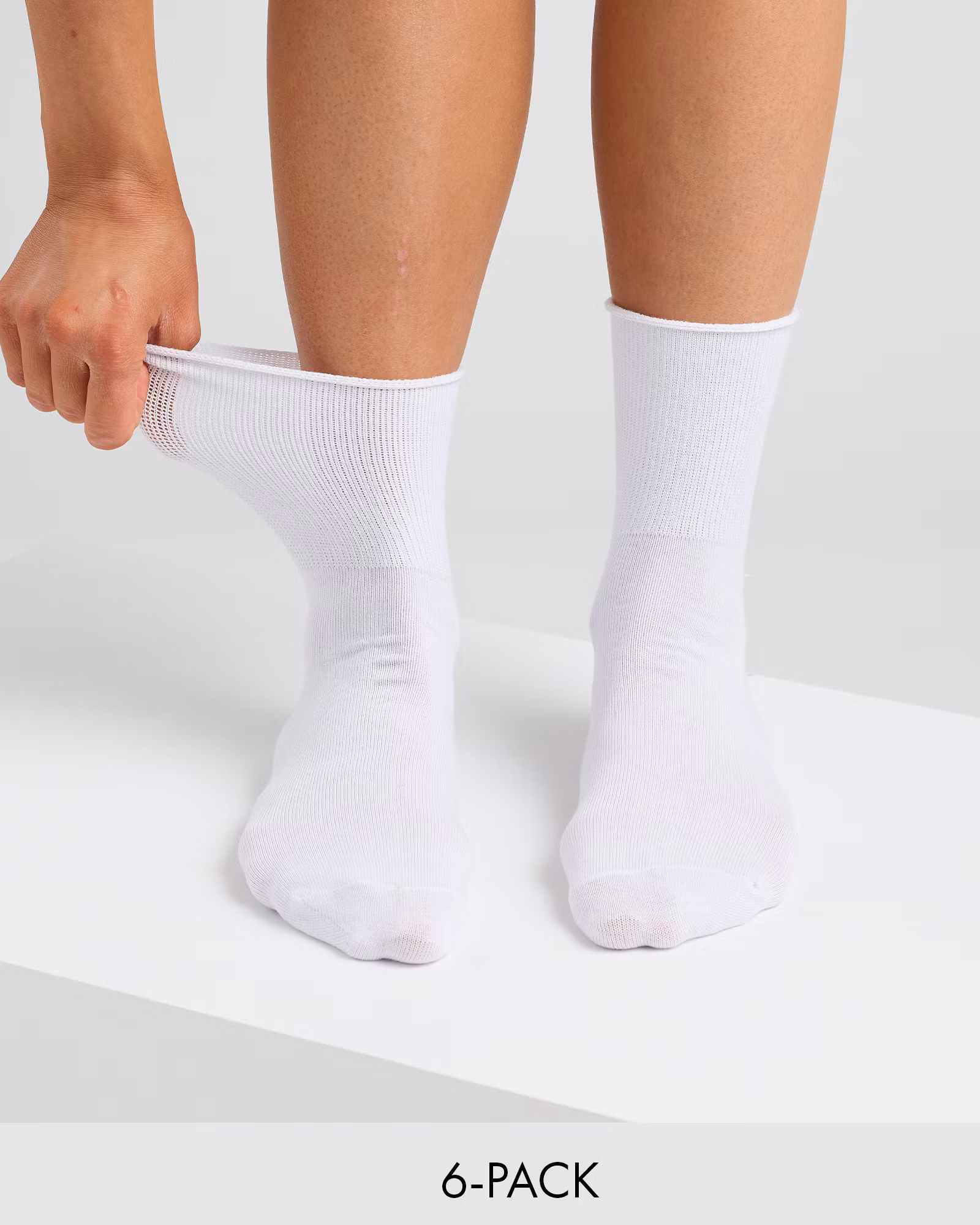 Kiristämättömät Bambusukat - Valkoiset 6 paria