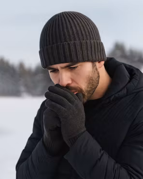 Miesten villavaatesetti – pipo ja hanskat | Fleecevuorillinen Thinsulate