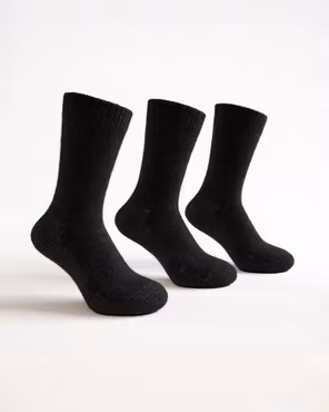 Merinoull Hiking Socks, Svart 3-par