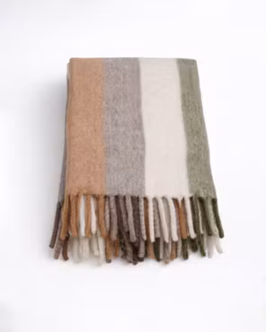 Pehmeä villa peitto – Multi Stripe