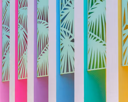 Rainbow Color Wall at The Saguaro