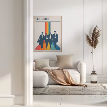 The Beatles Retro Gig Poster