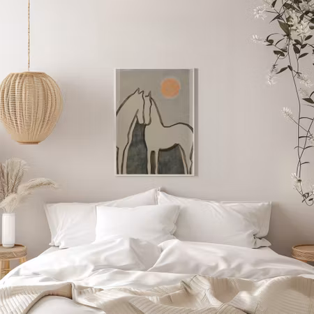 Horses at sunset