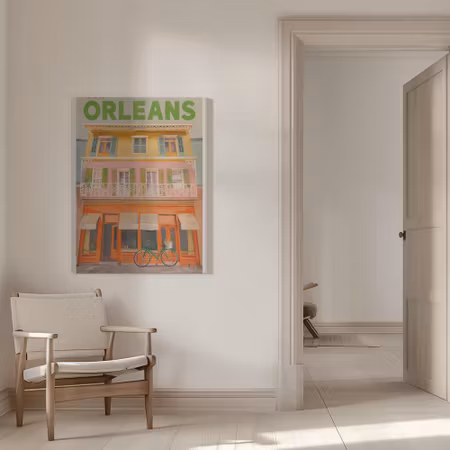 New Orleans Louisiana Vintage Travel Poster
