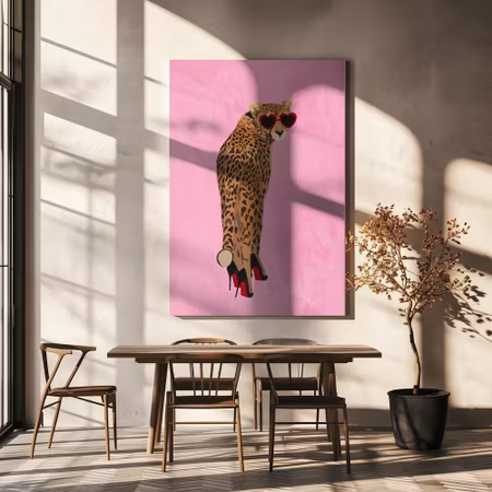 Sexy cheetah in heels