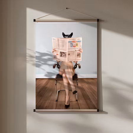 Catwoman reads newspaper
