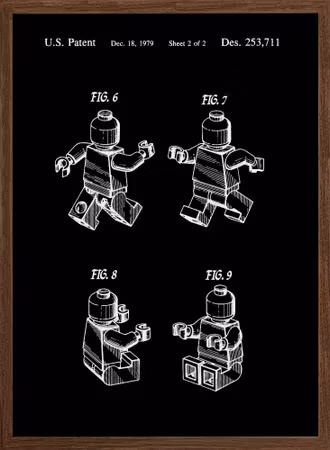 Legogubbe - Patent Svart