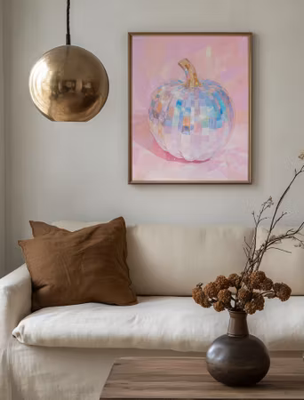 Iridescent Disco Ball Pumpkin