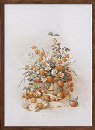 Flowers and Apple