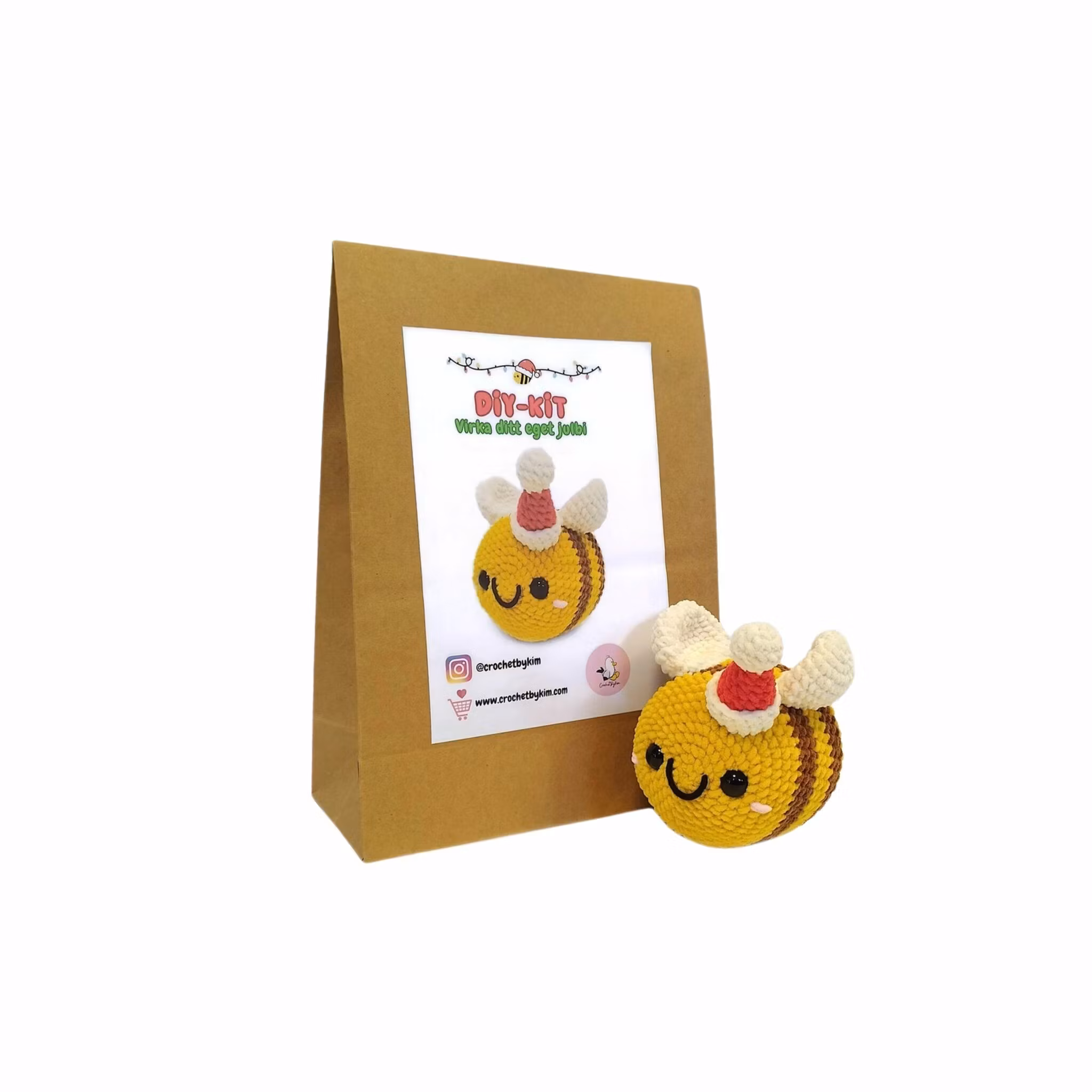 Kopia DIY kit • Virka ditt eget Jelly Bi med tomteluva 🎄🐝 • Limited Edition