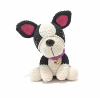 VIRKMÖNSTER BOSTON TERRIER • hund • amigurumi virkbeskrivning • crochetbykim • PDF