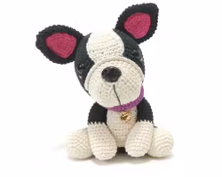 VIRKMÖNSTER BOSTON TERRIER • hund • amigurumi virkbeskrivning • crochetbykim • PDF