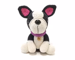 VIRKMÖNSTER BOSTON TERRIER • hund • amigurumi virkbeskrivning • crochetbykim • PDF