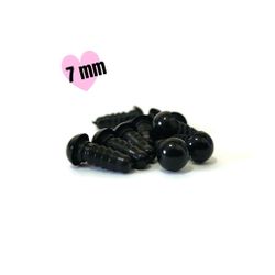 7 mm säkerhetsögon • amigurumi ögon • virka • safety eyes • nalleögon