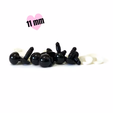 11 mm säkerhetsögon • amigurumi ögon • virka • safety eyes • nalleögon