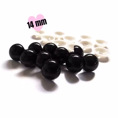 14 mm säkerhetsögon • amigurumi ögon • virka • safety eyes • nalleögon