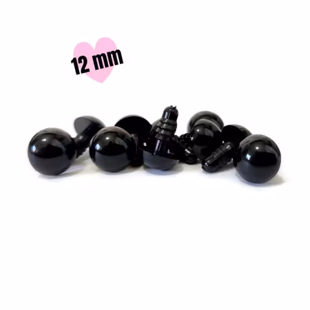 12 mm säkerhetsögon • amigurumi ögon • virka • safety eyes • nalleögon