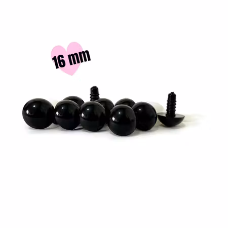 16 mm säkerhetsögon • amigurumi ögon • virka • safety eyes • nalleögon