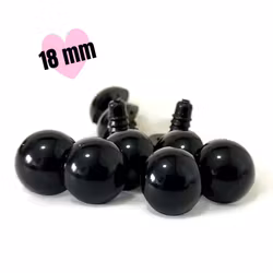 18 mm säkerhetsögon • amigurumi ögon • virka • safety eyes • nalleögon