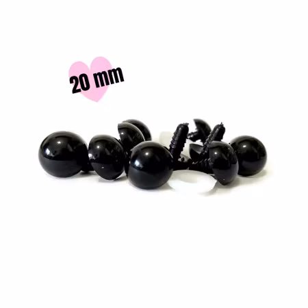 20 mm säkerhetsögon • amigurumi ögon • virka • safety eyes • nalleögon