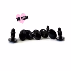 Platta ovala 14 mm säkerhetsögon • amigurumi ögon • virka • safety eyes • nalleögon