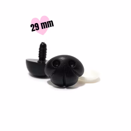 SÄKERHETSNOS 29 mm • safety nose • amigurumi nos • virka • hundnos • crochet