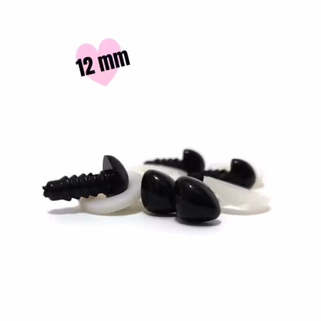 SÄKERHETSNOS 12 mm • safety nose • amigurumi nos • virka • hundnos • crochet