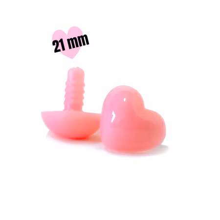 HJÄRTA SÄKERHETSNOS 21 mm • safety nose • amigurumi nos • virka • hundnos • crochet