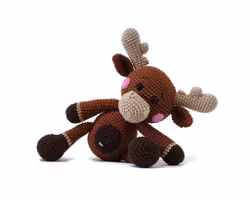 VIRKMÖNSTER ÄLG WOODY • Skogsdjur • amigurumi virkbeskrivning • crochetbykim • PDF