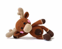VIRKMÖNSTER ÄLG WOODY • Skogsdjur • amigurumi virkbeskrivning • crochetbykim • PDF