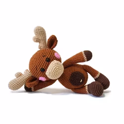 VIRKMÖNSTER ÄLG WOODY • Skogsdjur • amigurumi virkbeskrivning • crochetbykim • PDF