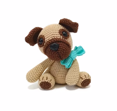 VIRKMÖNSTER MOPS Elvis • hund • amigurumi virkbeskrivning • crochetbykim • PDF