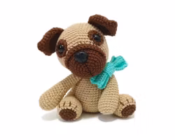 VIRKMÖNSTER MOPS Elvis • hund • amigurumi virkbeskrivning • crochetbykim • PDF