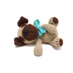 VIRKMÖNSTER MOPS Elvis • hund • amigurumi virkbeskrivning • crochetbykim • PDF