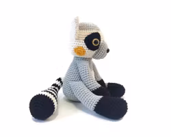 VIRKMÖNSTER LEMUR Larry • Safari • amigurumi virkbeskrivning • crochetbykim • PDF