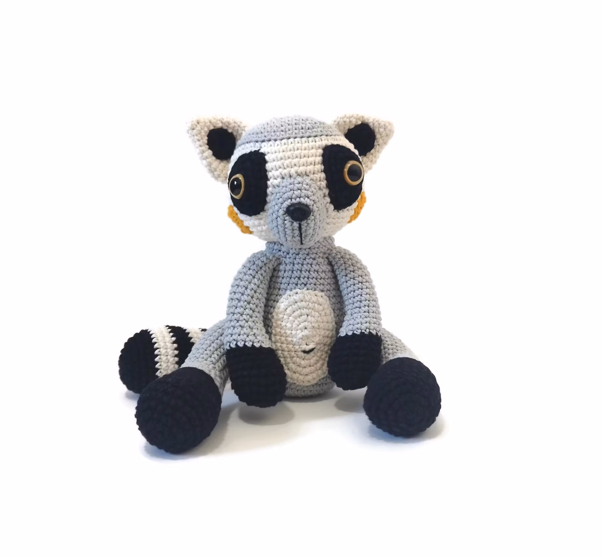 VIRKMÖNSTER LEMUR Larry • Safari • amigurumi virkbeskrivning • crochetbykim • PDF