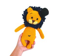 VIRKMÖNSTER LEJON Mr Nils • Safari • amigurumi virkbeskrivning • crochetbykim • PDF