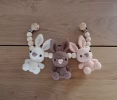 VIRKMÖNSTER Vagnmobil kaniner • Barnvagnsmobil • amigurumi virkbeskrivning • crochetbykim • PDF