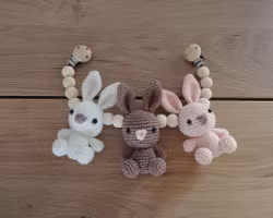VIRKMÖNSTER Vagnmobil kaniner • Barnvagnsmobil • amigurumi virkbeskrivning • crochetbykim • PDF