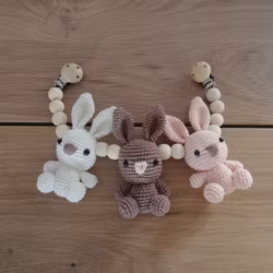 VIRKMÖNSTER Vagnmobil kaniner • Barnvagnsmobil • amigurumi virkbeskrivning • crochetbykim • PDF