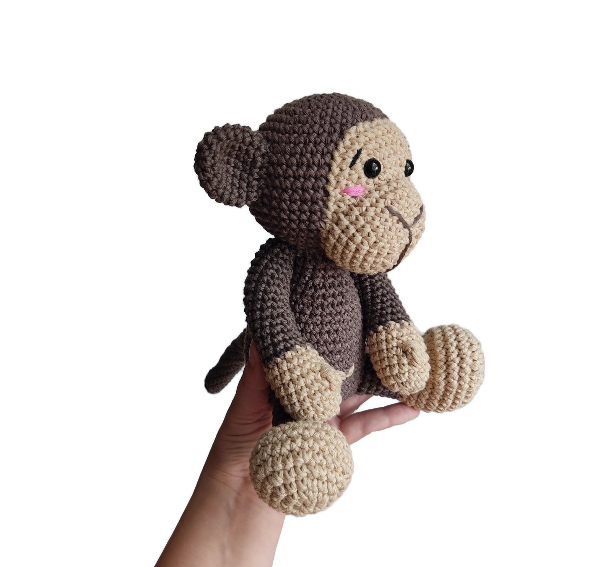 DIY kit Apan Brownie • Djungel • Virkset gosedjur • DO it yourself kit • Crochetbykim