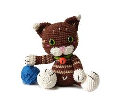 VIRKMÖNSTER Katten Picatso • husdjur • amigurumi virkbeskrivning • crochetbykim • PDF