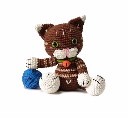 VIRKMÖNSTER Katten Picatso • husdjur • amigurumi virkbeskrivning • crochetbykim • PDF