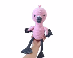 VIRKMÖNSTER FLAMINGO Fruitloop • Fågel • amigurumi virkbeskrivning • crochetbykim • PDF