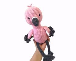 VIRKMÖNSTER FLAMINGO Fruitloop • Fågel • amigurumi virkbeskrivning • crochetbykim • PDF