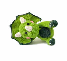 VIRKMÖNSTER Triceratops Spikey • Dinosaurie • amigurumi virkbeskrivning • crochetbykim • PDF