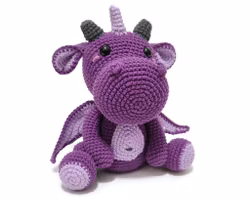 VIRKMÖNSTER Drake Burney • Dragon • amigurumi virkbeskrivning • crochetbykim • PDF