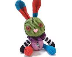 VIRKMÖNSTER Buffy Evil Bunny •Halloween • amigurumi virkbeskrivning • crochetbykim • PDF