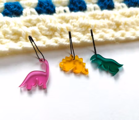 Dino Virkmarkörer • Stickmarkörer • Markörer • Varvräknare • Sticka • Virka