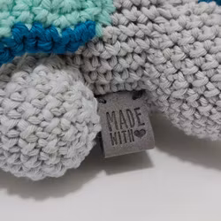 Made with love Märken • Amigurumi • virkade gosedjur • Tags • Labels